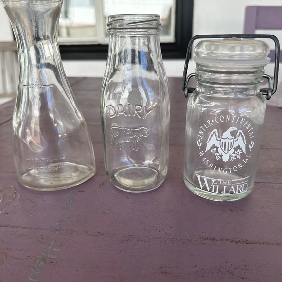 Vintage Small Oil Bottle, Milk Bottle, Jar - Picture 2 of 10